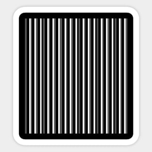 Black, white and grey vertical lines pattern Sticker